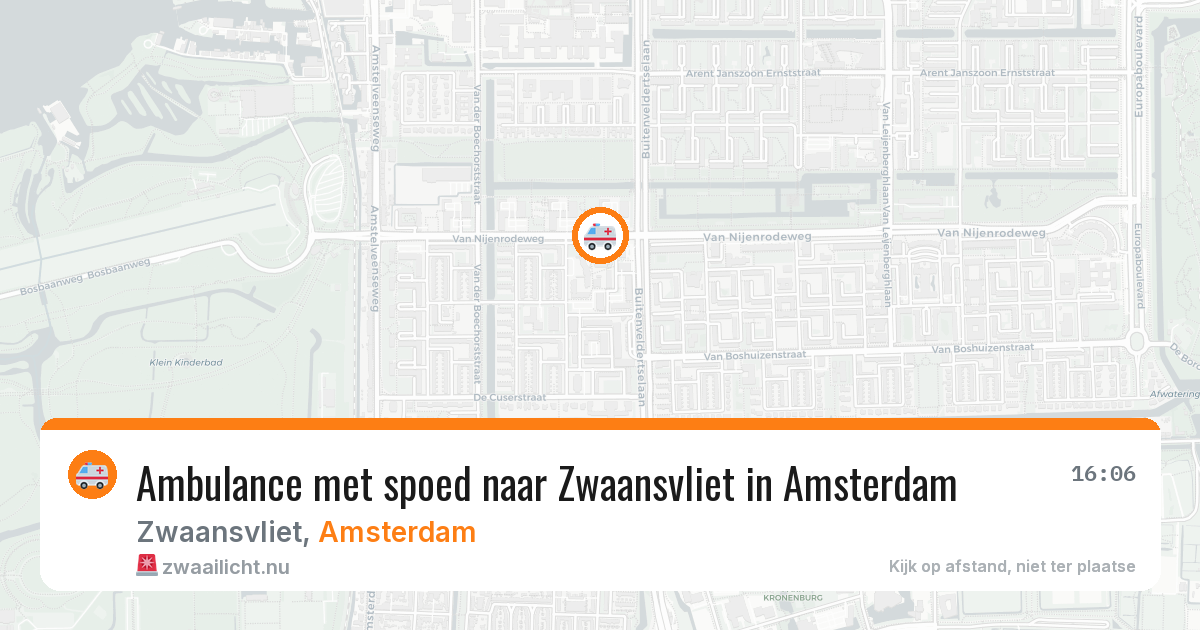 Ambulance met spoed naar Zwaansvliet in Amsterdam — 24 jul 2026