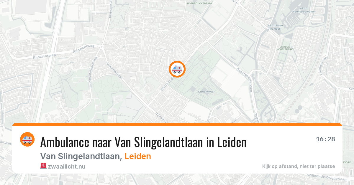 Ambulance naar Van Slingelandtlaan in Leiden — 12 jul 2026