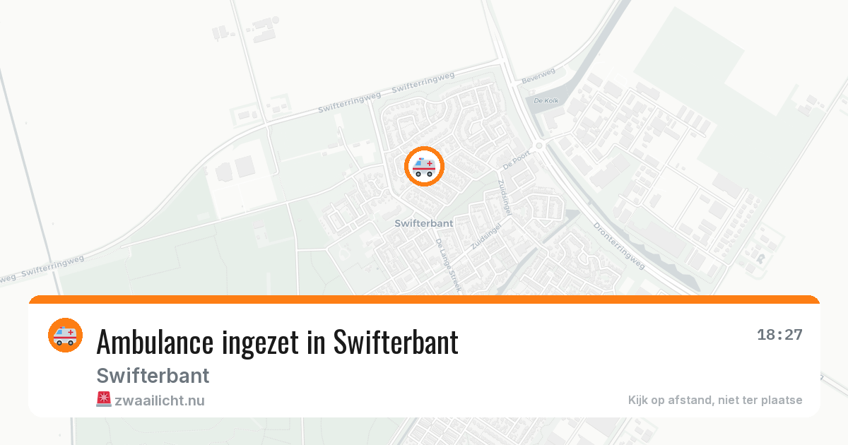 Ambulance ingezet in Swifterbant — 13 jul 2026