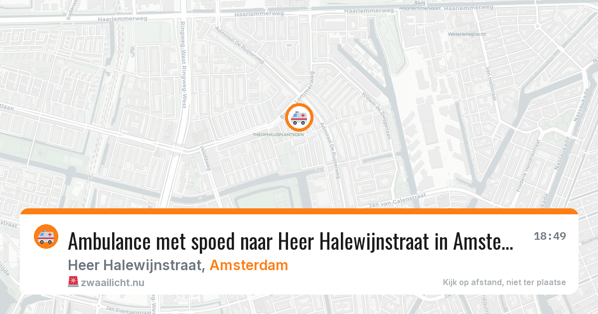 Ambulance met spoed naar Heer Halewijnstraat in Amsterdam — 23 jul 2026