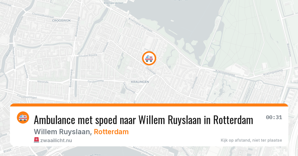 Ambulance met spoed naar Willem Ruyslaan in Rotterdam — 21 apr 2026