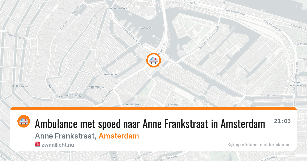 Ambulance met spoed naar Anne Frankstraat in Amsterdam — 20 mei 2026
