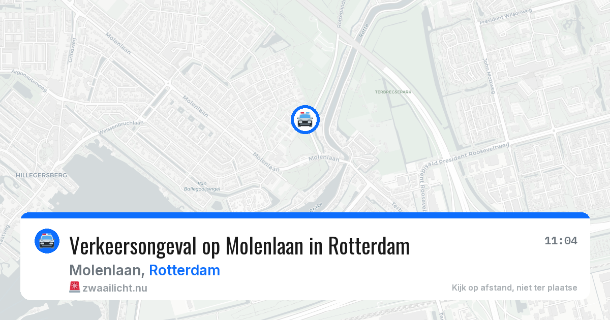 Verkeersongeval op Molenlaan in Rotterdam — 10 jul 2026