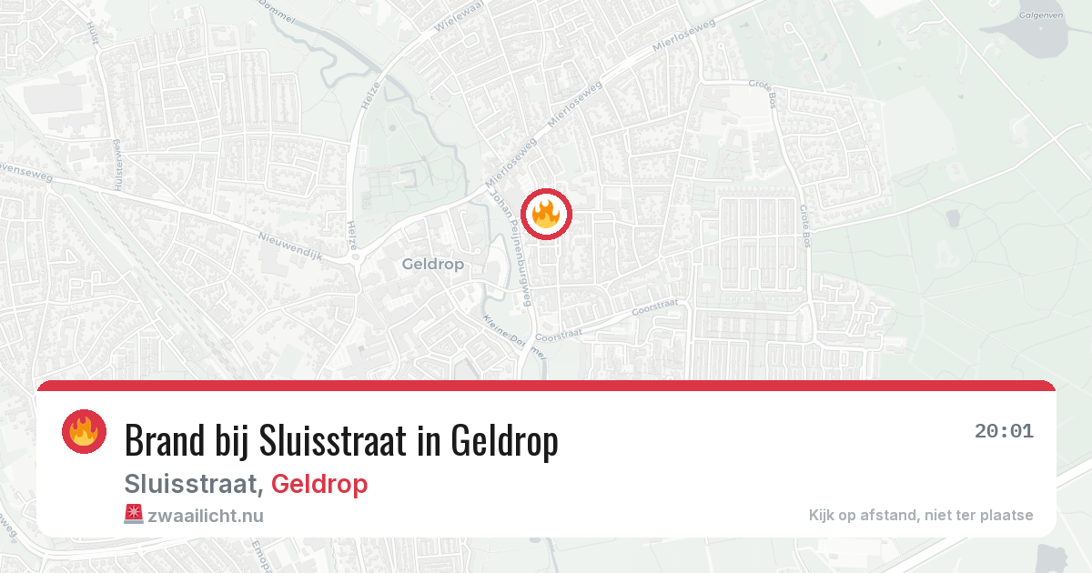 Brand bij Sluisstraat in Geldrop — 6 jul 2026