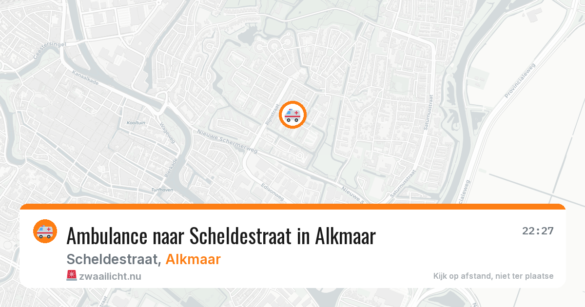 Ambulance naar Scheldestraat in Alkmaar — 19 jul 2026
