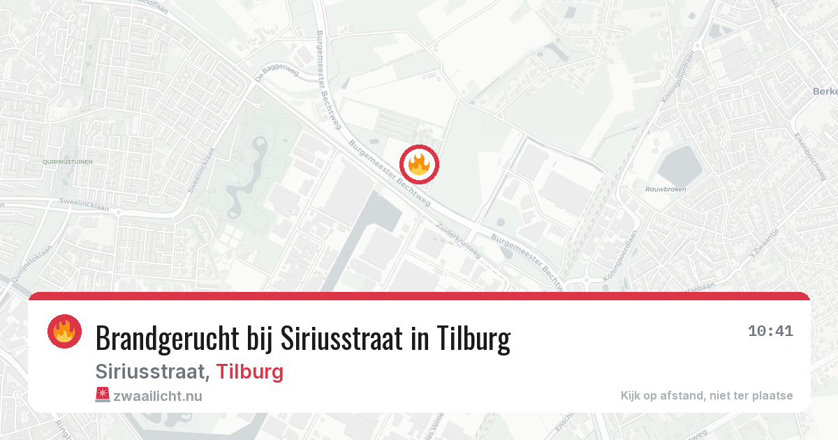 Brandgerucht bij Siriusstraat in Tilburg — 29 mei 2026
