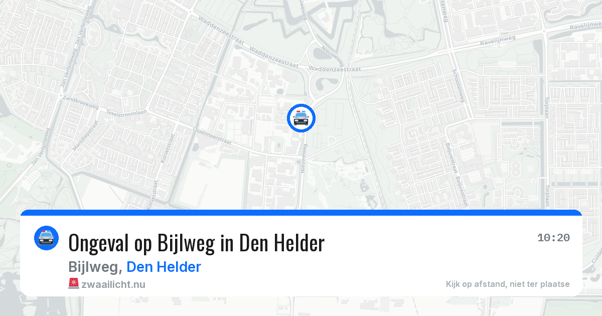 Ongeval op Bijlweg in Den Helder — 17 mrt 2026