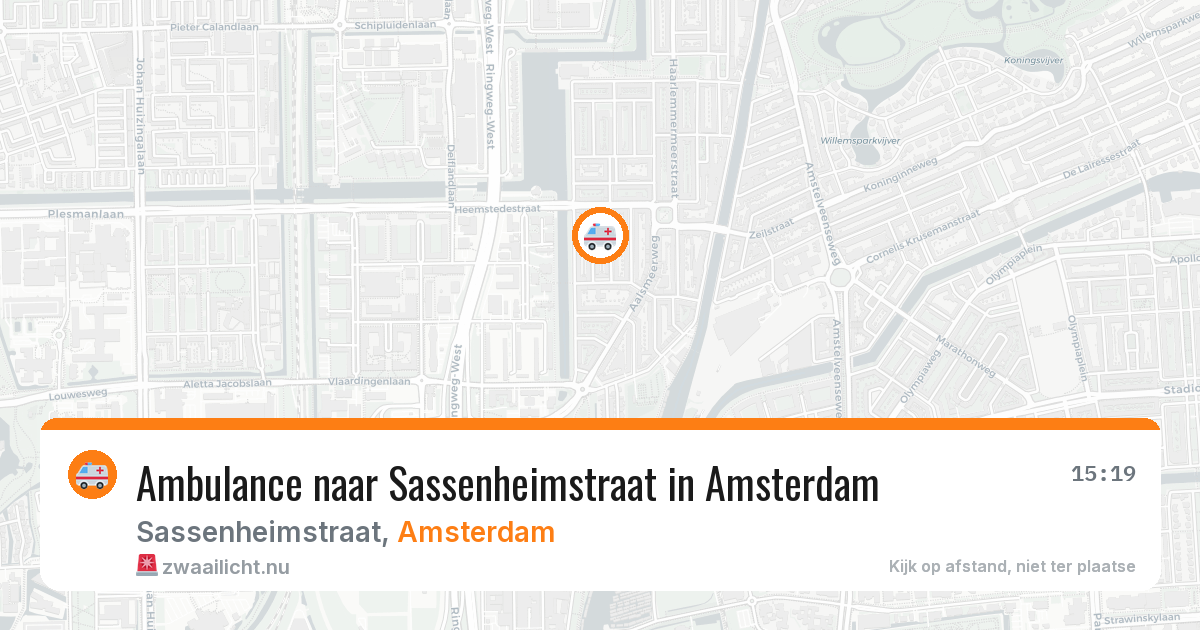 Ambulance naar Sassenheimstraat in Amsterdam — 22 jul 2026