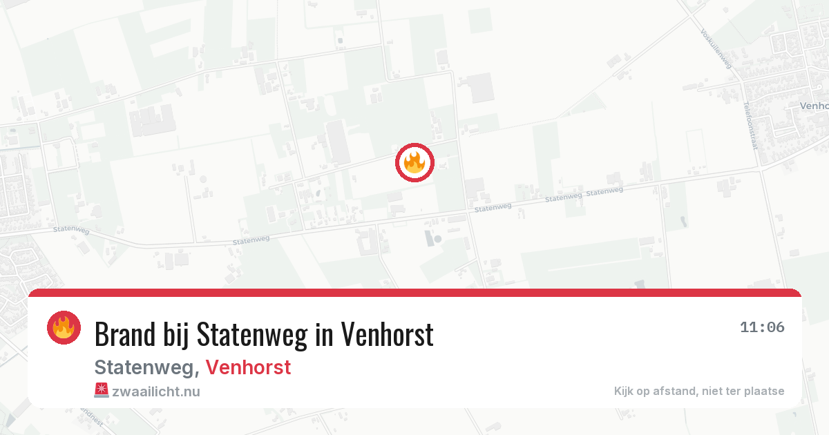 Brand bij Statenweg in Venhorst — 5 jul 2026