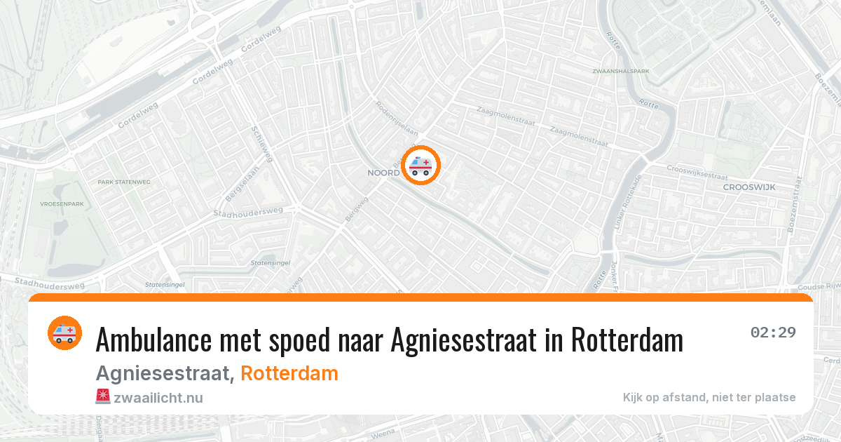 Ambulance met spoed naar Agniesestraat in Rotterdam — 26 mrt 2026
