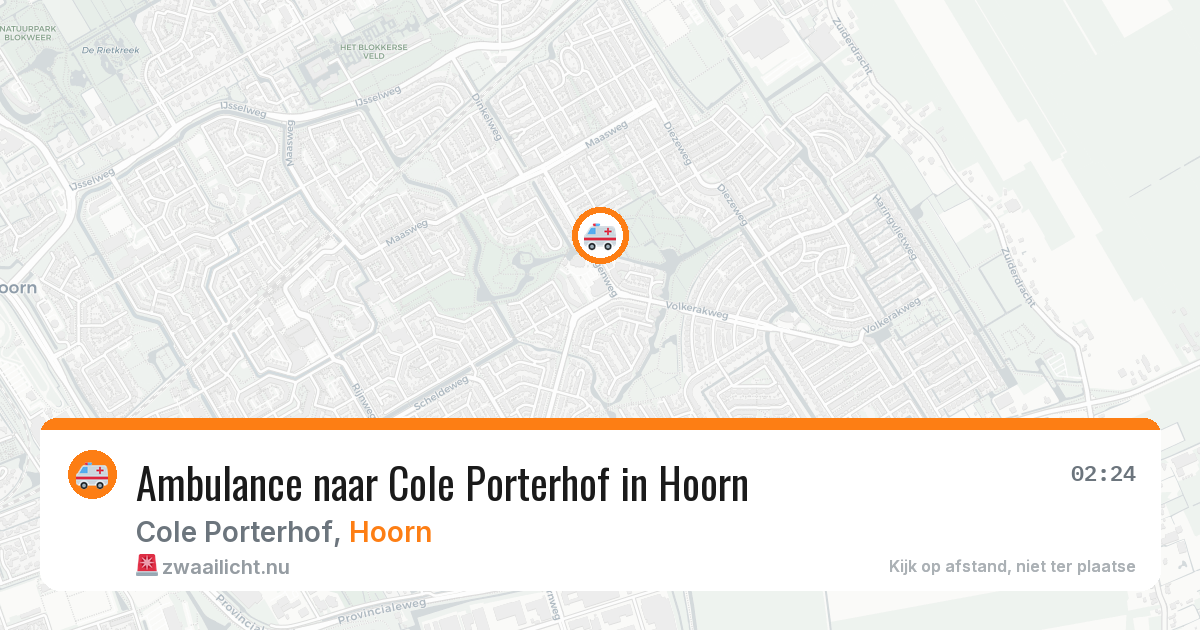Ambulance naar Cole Porterhof in Hoorn — 17 mei 2026