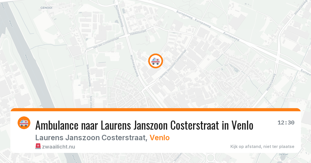 Ambulance naar Laurens Janszoon Costerstraat in Venlo — 26 mei 2026