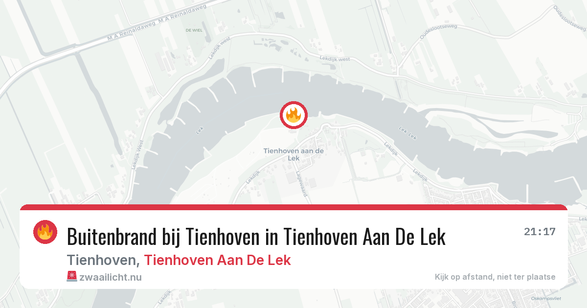 Buitenbrand bij Tienhoven in Tienhoven Aan De Lek — 4 mei 2026