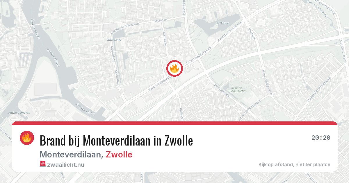 Brand bij Monteverdilaan in Zwolle — 24 jul 2026