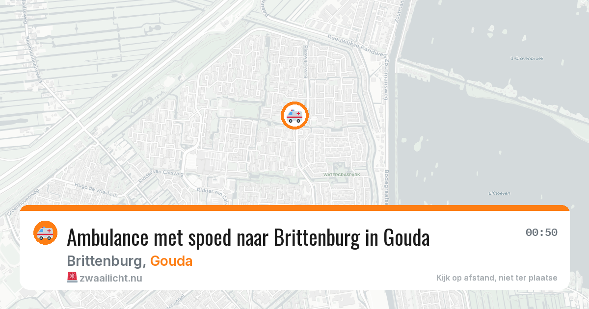 Ambulance met spoed naar Brittenburg in Gouda — 17 jul 2026
