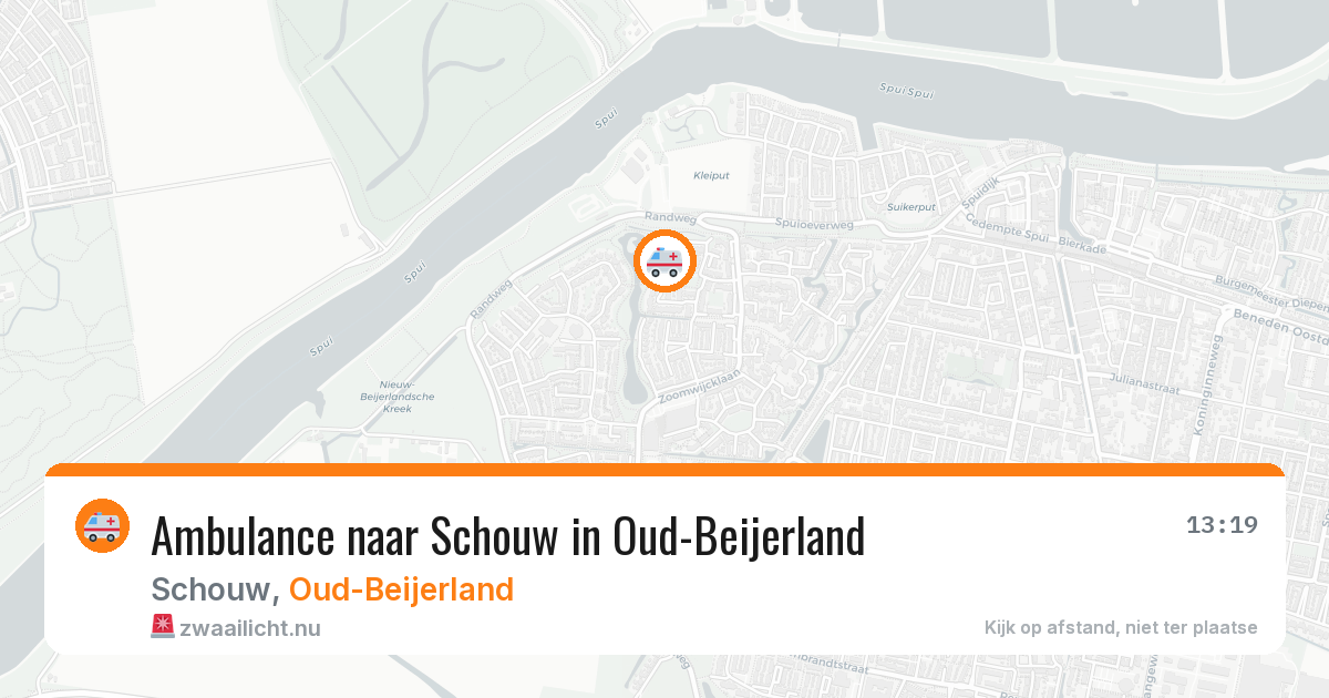 Ambulance naar Schouw in Oud-Beijerland — 26 mrt 2026