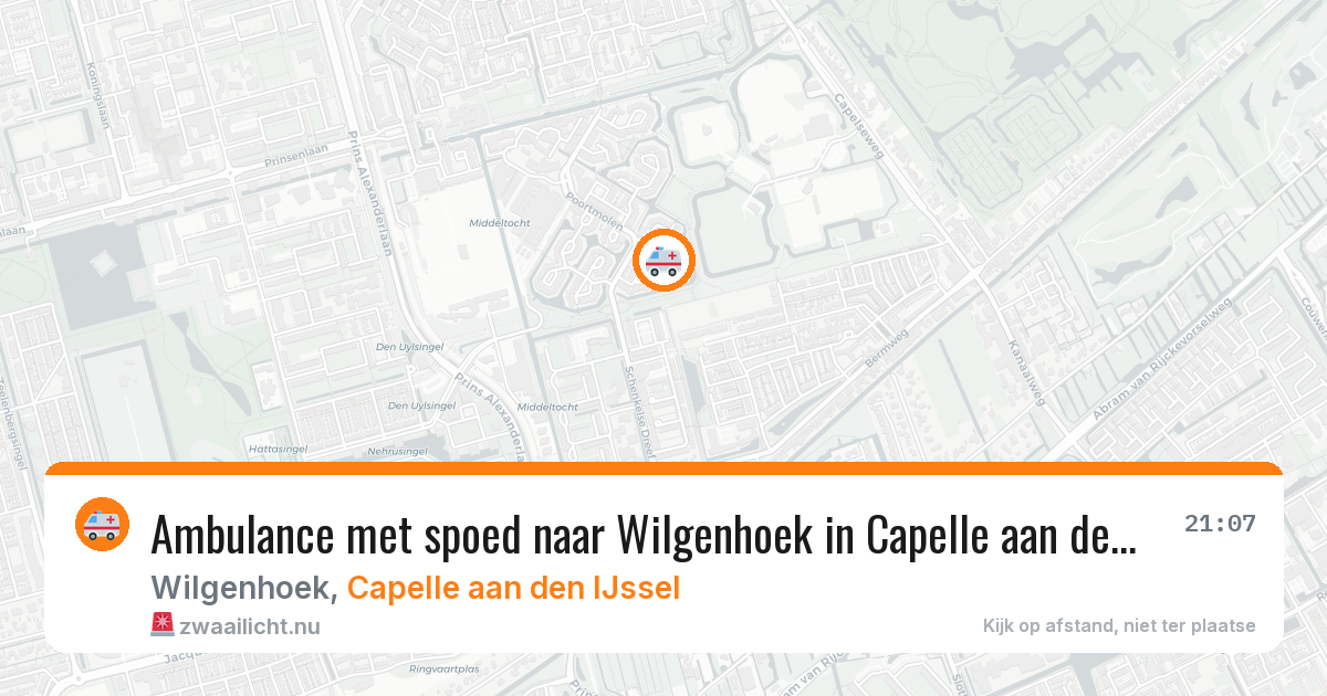 Ambulance met spoed naar Wilgenhoek in Capelle aan den IJssel — 7 mrt 2026