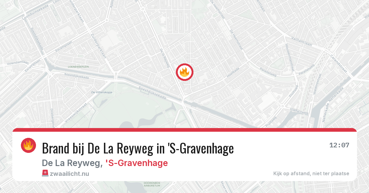 Brand bij De La Reyweg in 'S-Gravenhage — 22 mei 2026