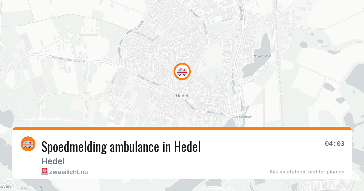 Spoedmelding ambulance in Hedel — 6 apr 2026