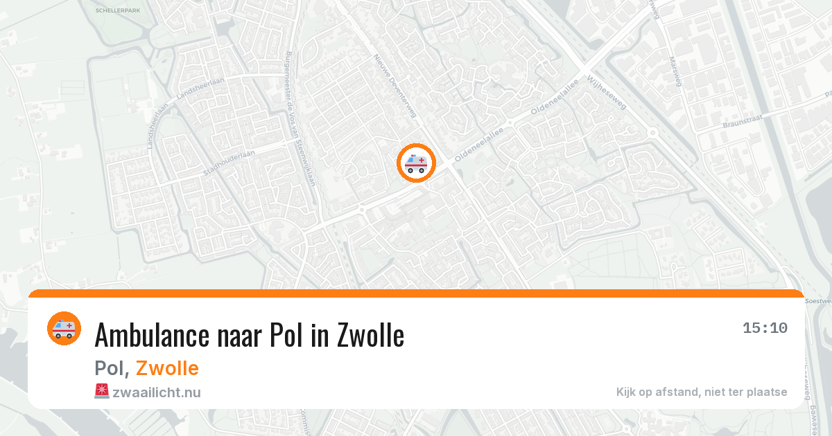 Ambulance naar Pol in Zwolle — 16 jul 2026