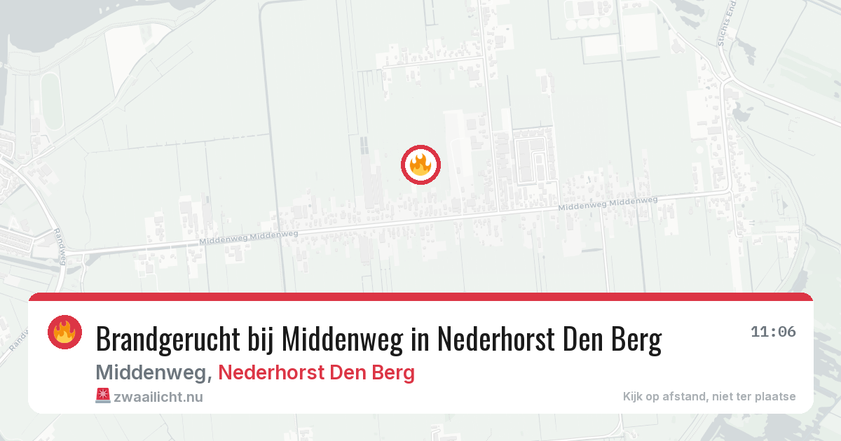 Brandgerucht bij Middenweg in Nederhorst Den Berg — 2 jun 2026