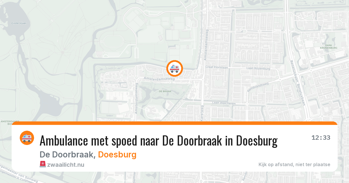 Ambulance met spoed naar De Doorbraak in Doesburg — 14 jul 2026