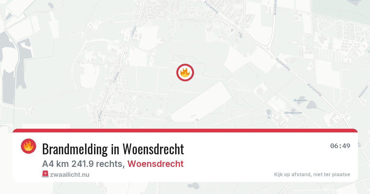 Brandmelding in Woensdrecht — 14 jul 2026