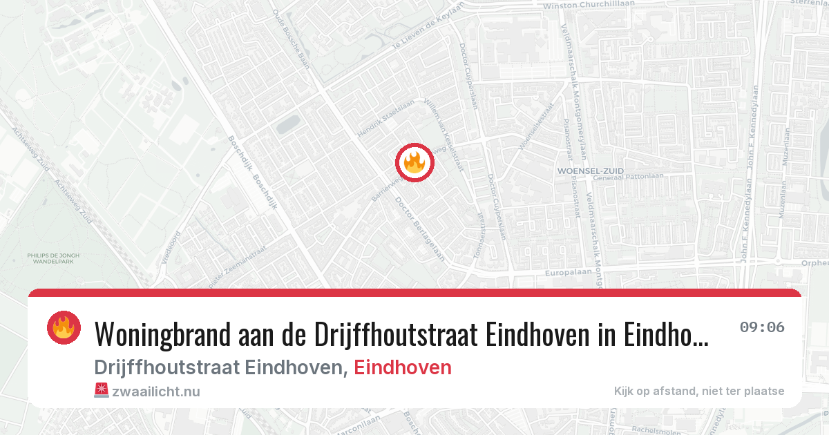 Woningbrand aan de Drijffhoutstraat Eindhoven in Eindhoven — 22 mei 2026