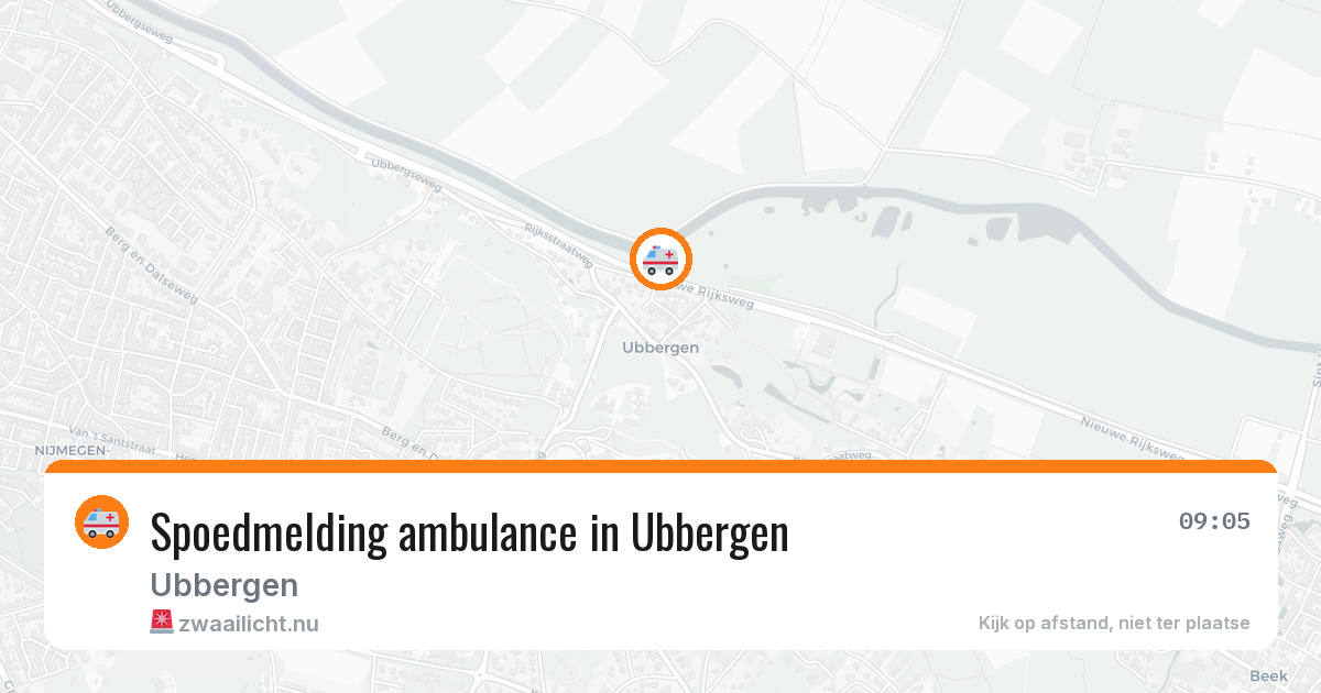 Spoedmelding ambulance in Ubbergen — 30 mrt 2026