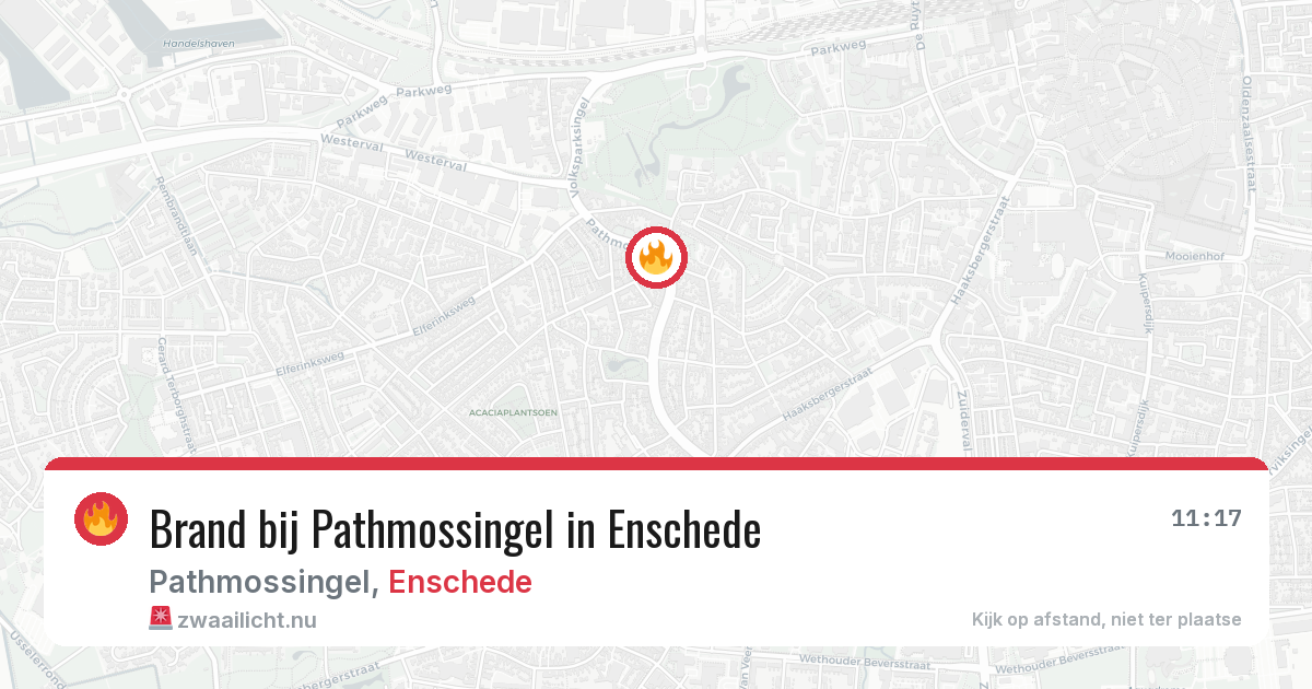 Brand bij Pathmossingel in Enschede — 9 jul 2026
