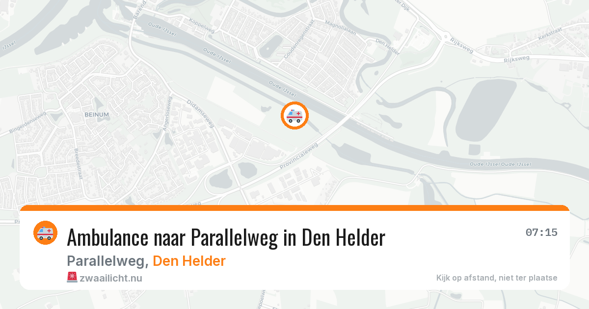 Ambulance naar Parallelweg in Den Helder — 22 jul 2026