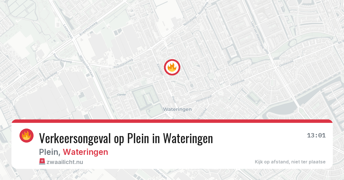 Verkeersongeval op Plein in Wateringen — 23 mrt 2026