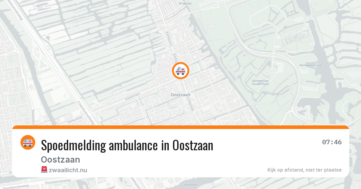 Spoedmelding ambulance in Oostzaan — 22 jul 2026