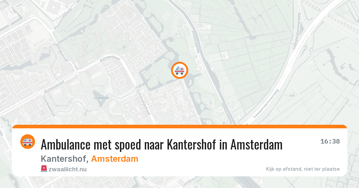Ambulance met spoed naar Kantershof in Amsterdam — 14 jul 2026