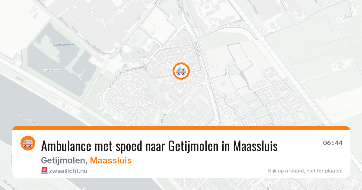 Ambulance met spoed naar Getijmolen in Maassluis — 12 jul 2026