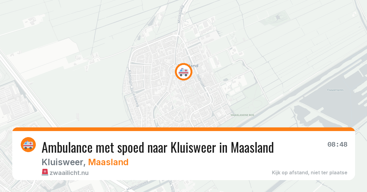 Ambulance met spoed naar Kluisweer in Maasland — 21 jul 2026