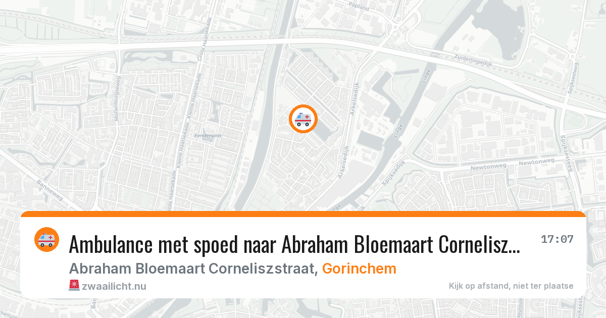 Ambulance met spoed naar Abraham Bloemaart Corneliszstraat in Gorinchem — 26 jan 2026