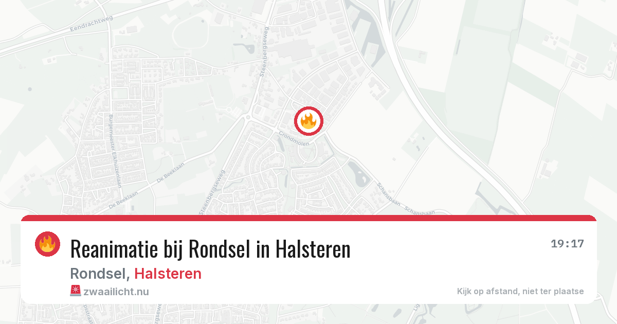 Reanimatie bij Rondsel in Halsteren — 21 mrt 2026