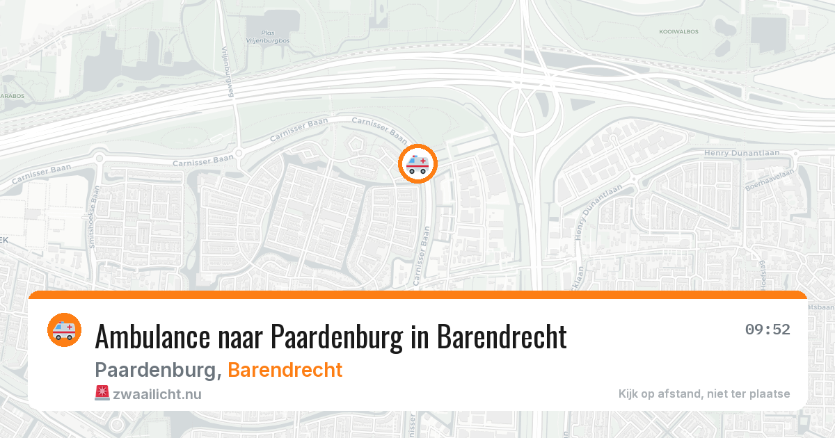 Ambulance naar Paardenburg in Barendrecht — 16 jul 2026