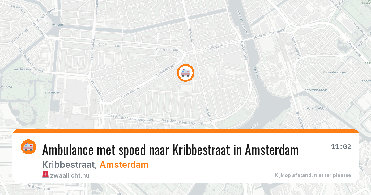 Ambulance met spoed naar Kribbestraat in Amsterdam — 1 jun 2026