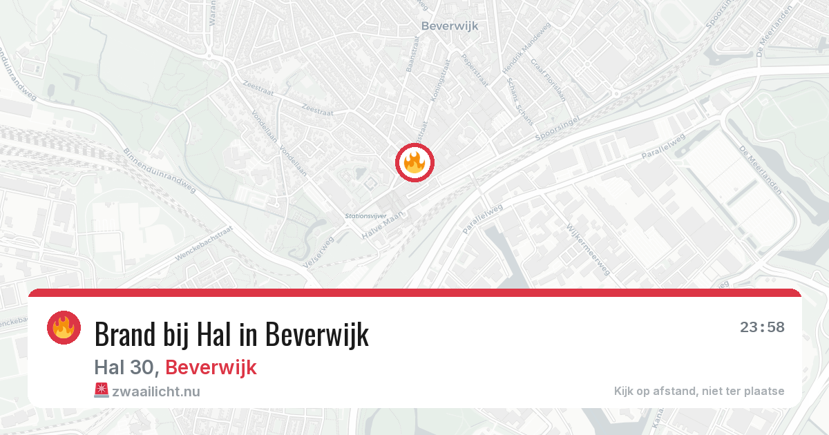 Brand bij Hal in Beverwijk — 6 apr 2026