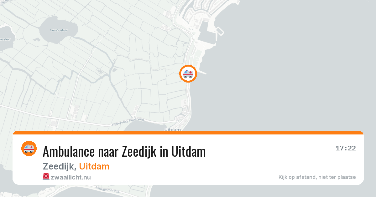 Ambulance naar Zeedijk in Uitdam — 27 mei 2026