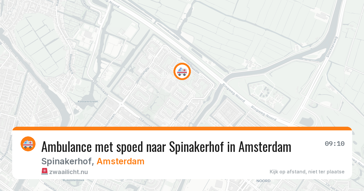 Ambulance met spoed naar Spinakerhof in Amsterdam — 20 mrt 2026
