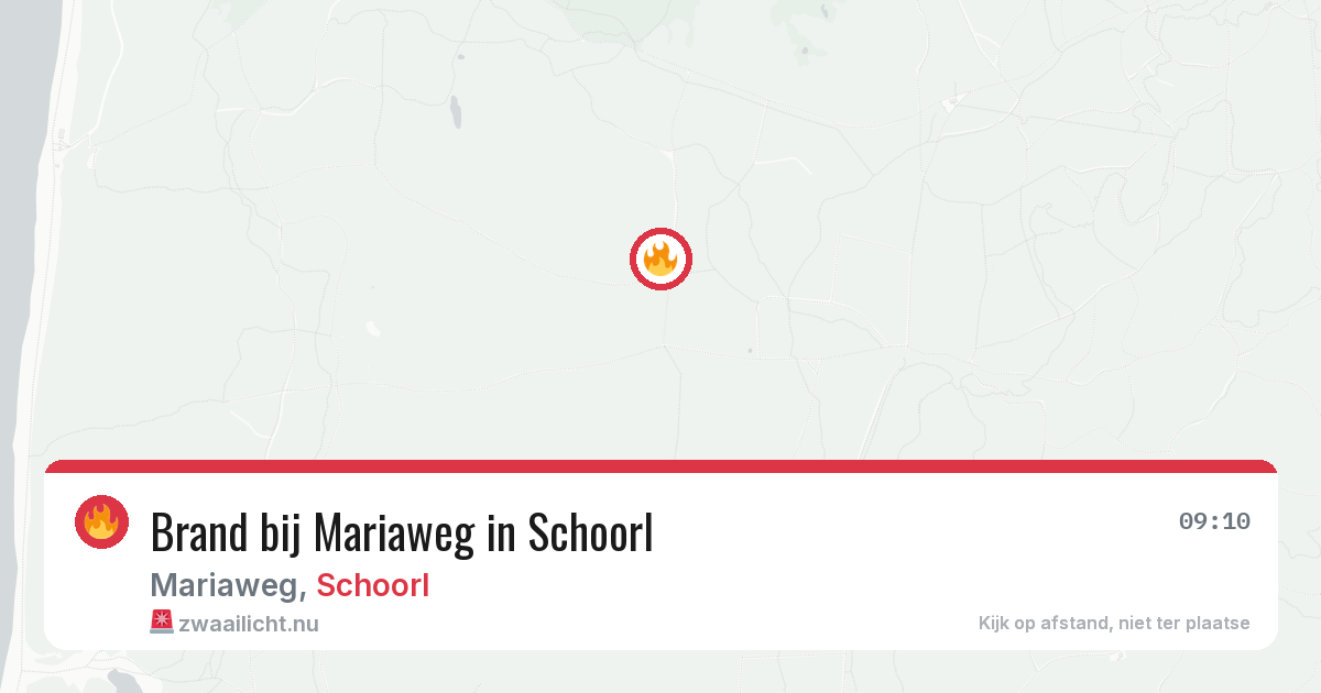 Brand bij Mariaweg in Schoorl — 26 mei 2026