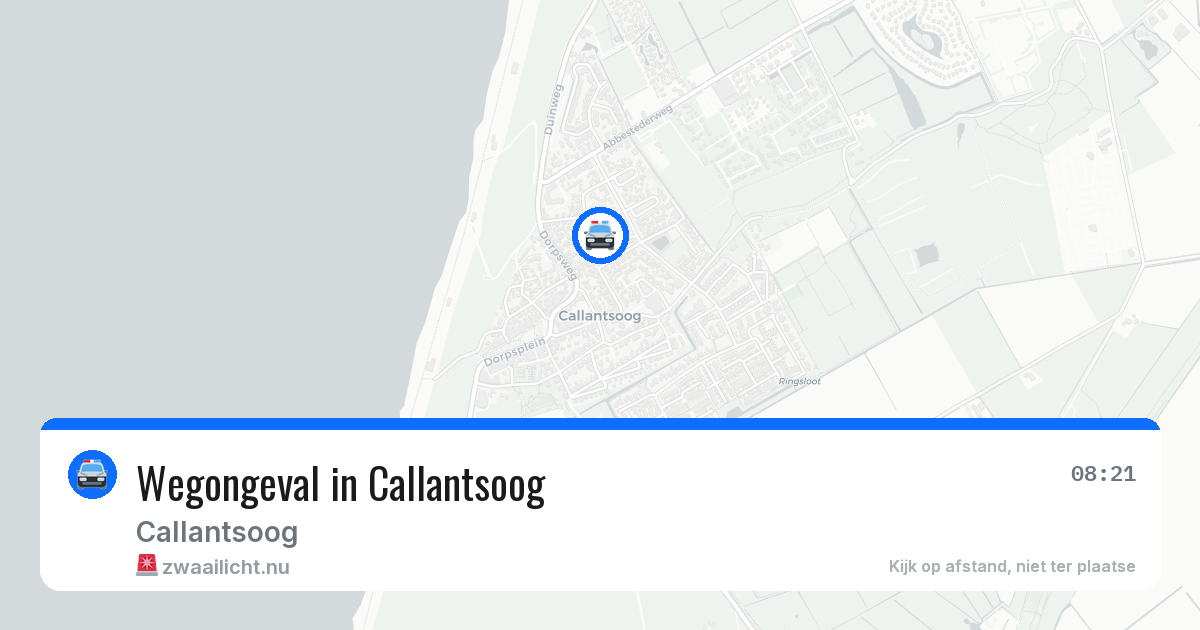 Wegongeval in Callantsoog — 15 apr 2026