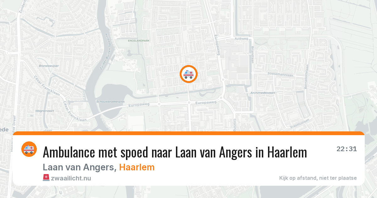 Ambulance met spoed naar Laan van Angers in Haarlem — 12 apr 2026