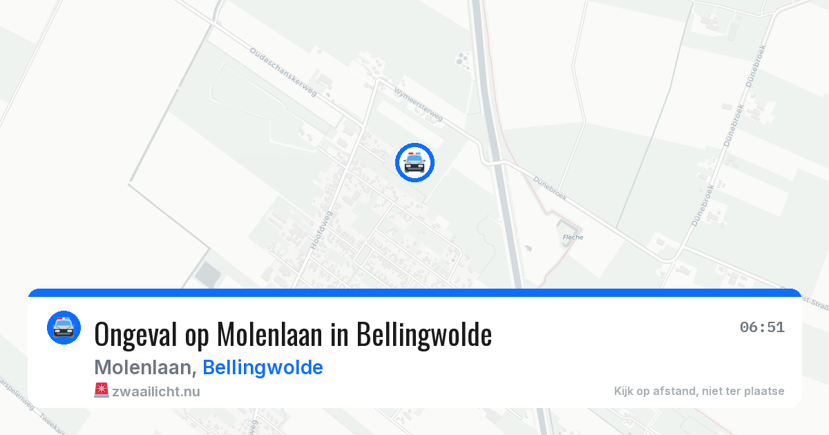 Ongeval op Molenlaan in Bellingwolde — 20 mrt 2026