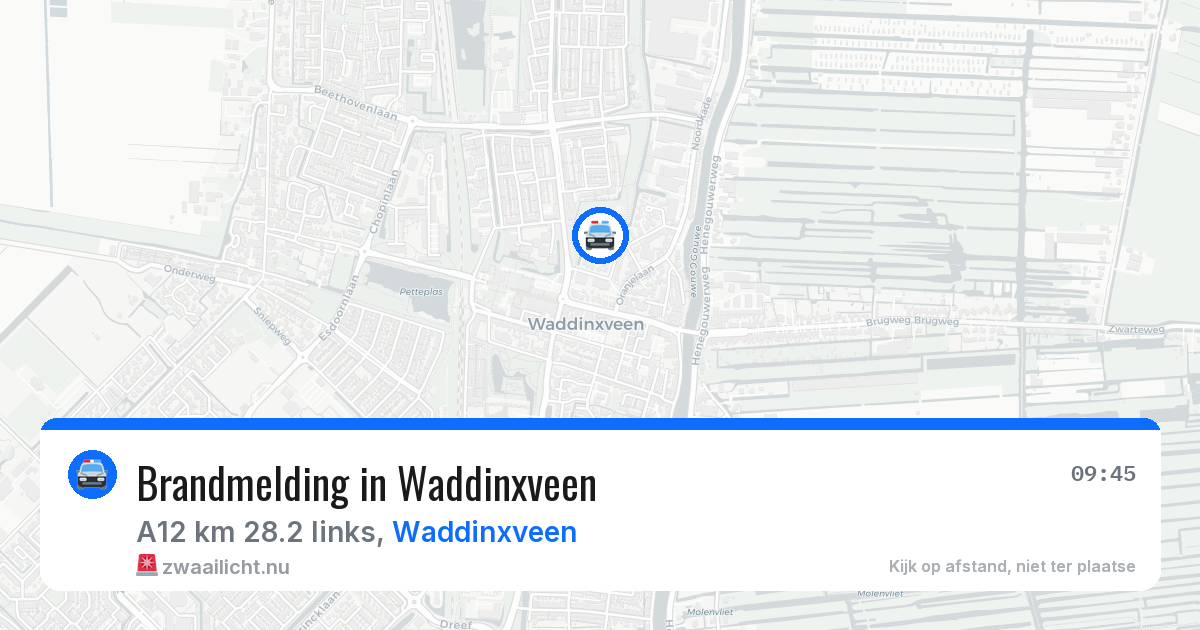 Brandmelding in Waddinxveen — 21 jul 2026
