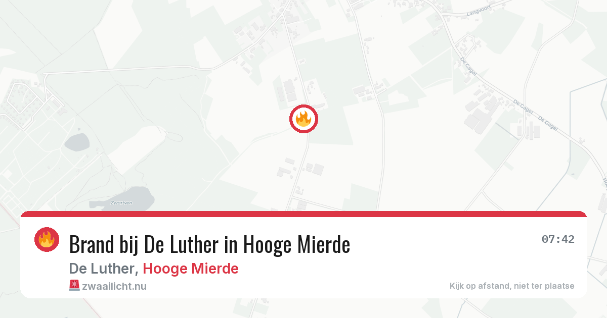 Brand bij De Luther in Hooge Mierde — 13 jul 2026