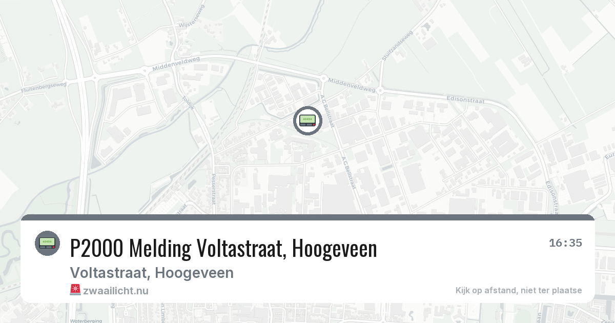 P2000 Melding Voltastraat, Hoogeveen — 8 mei 2026
